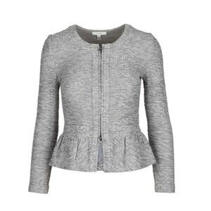 J.Crew Gray Tweed Peplum Jacket